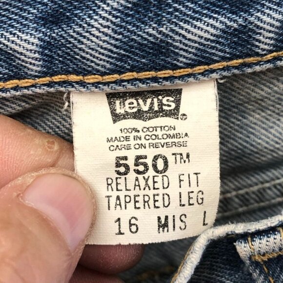 Vintage Levis Women's Jean Cut Off Shorts Size 16 Missy Frayed Hem - Picture 3 of 12